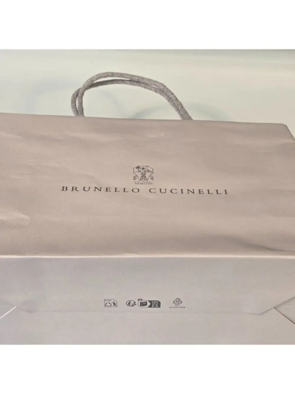 BRUNELLO CUCINELLI Paper Gift Shopping Bag 12.5